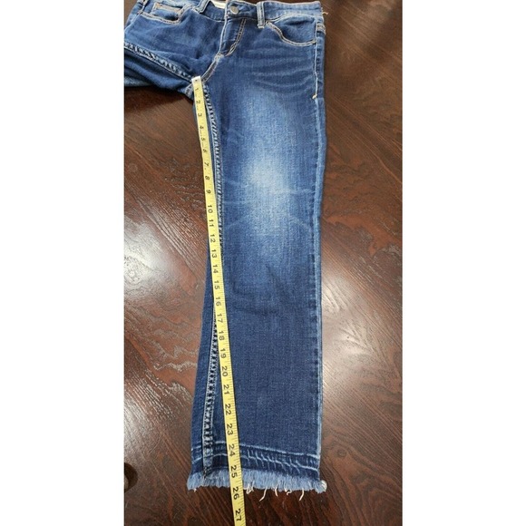 Pilcro and the Letterpress Womens Distressed Dark Wash Script Skinny Jeans Sz 25 - Picture 8 of 10